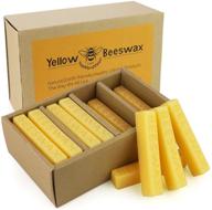 🕯️ 24 pcs beeswax bars – premium quality yellow wax for diy candle making and furniture polish, 24oz logo