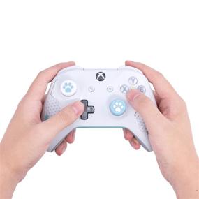 img 1 attached to Enhance Gaming Control with GeekShare Cat Paw Xbox One Thumb Grips - 2 Pair / 4 Pcs