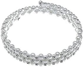 img 2 attached to 💎 Sparkling Simulated Rhinestone Layered Bracelet: Gorgeous Multilayer Girls' Jewelry