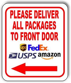 img 2 attached to 🚚 Aluminum Composite Outdoor Occupational Health & Safety Products: Delivering Packages for Safety Signs & Signals