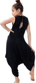 img 2 attached to Stylish Loxdonz Sleeveless Jumpsuit: Stretchy Dresses for Trendsetting Girls