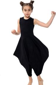 img 3 attached to Stylish Loxdonz Sleeveless Jumpsuit: Stretchy Dresses for Trendsetting Girls
