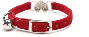 img 2 attached to 🐾 DAIXI Soft Velvet Safe Cat Adjustable Collar: Bells and Comfort for Small Dogs and Cats