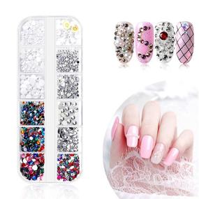 img 2 attached to 💅 All-in-One Nail Art Brush and Accessory Kit: Nail Art Tools Decoration Set with Brush, Dotting Pen, Rhinestones, Striping Tape, Sequins, and Foil