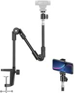 📹 flexible gooseneck webcam stand camera mount with phone holder - kdd 25" - enhanced for logitech c922, c930e, c920s, c920, c615, c960, brio 4k, and gopro hero 8, 7, 6, 5 - foldable table projector mount logo