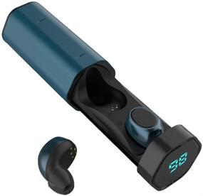 img 4 attached to MEES Blue True Wireless Earbuds Sports, Waterproof IPX4 Bluetooth 5.0 Headphones with Rich Bass, HiFi 3D Stereo in-Ear Earphones w/Mic, 3-4 Hours Playback Time, Noise Cancelling Auto-Pairing Headsets