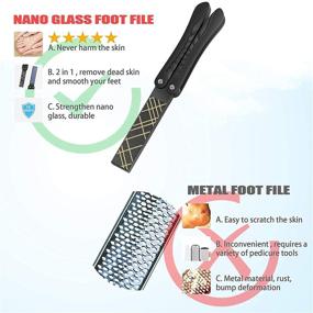 img 3 attached to 👣 Advanced Nano Glass Foot File: Effective Pedicure Tool for Callused Coarse Hard Skin Removal