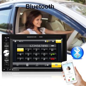 img 2 attached to 🚗 Hikity 6.2-дюймовый сенсорный автомобильный стерео: Bluetooth FM-приемник с функцией зеркальной связи с телефоном, камерой заднего вида и управлением на рулевом колесе