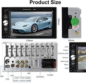 img 3 attached to 🚗 Hikity 6.2-дюймовый сенсорный автомобильный стерео: Bluetooth FM-приемник с функцией зеркальной связи с телефоном, камерой заднего вида и управлением на рулевом колесе