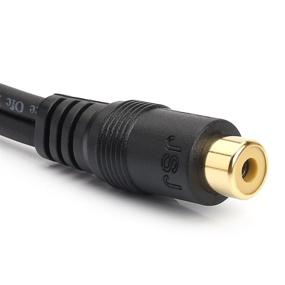 img 2 attached to 🔌 0.2M/0.5FT RCA Female to Dual RCA Male Y-Cable Stereo Audio Cable, OFC Conductor, Dual Shielding, Gold Plated Metal Shell, Flexible PVC Jacket