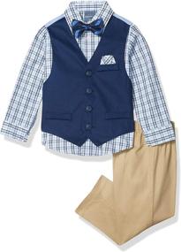 img 4 attached to Nautica Dress Shirt for Toddler Boys - 4 Piece Set in Boys' Clothing