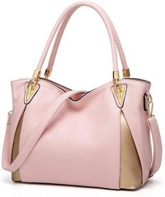 img 2 attached to Montmo Leather Handbags Casual Shoulder