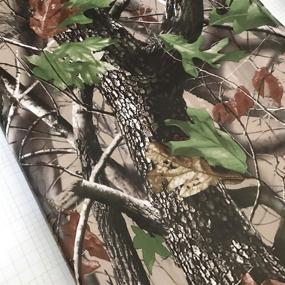 img 3 attached to 🌿 Queenbox 10x152cm Camo Vinyl Wraps, Nature Camouflage Car Sticker Decal Film with Air Release, Woodland Plant 01