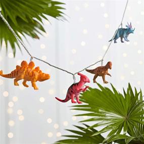 img 3 attached to 🦖 Dino-themed Delight: Lights4fun, Inc. 12 Dinosaur Battery Operated LED Indoor Kids Bedroom String Lights!