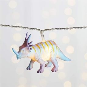 img 1 attached to 🦖 Dino-themed Delight: Lights4fun, Inc. 12 Dinosaur Battery Operated LED Indoor Kids Bedroom String Lights!