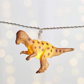 img 2 attached to 🦖 Dino-themed Delight: Lights4fun, Inc. 12 Dinosaur Battery Operated LED Indoor Kids Bedroom String Lights!