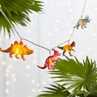 🦖 dino-themed delight: lights4fun, inc. 12 dinosaur battery operated led indoor kids bedroom string lights! логотип