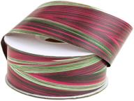 🌿 waterproof ti leaf variegated ribbon - firefly imports, 50 yards (2-inch width, pink-mint color) logo