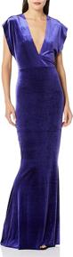img 2 attached to 👗 Flattering and Elegant: Norma Kamali Women's V Neck Rectangle Gown