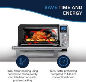 img 3 attached to 🍞 De'Longhi Livenza Compact Oven: 1800W Countertop Convection Toaster Oven with 9 Presets, Easy-to-Use Stainless Steel Design - EO141150M