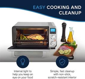 img 2 attached to 🍞 De'Longhi Livenza Compact Oven: 1800W Countertop Convection Toaster Oven with 9 Presets, Easy-to-Use Stainless Steel Design - EO141150M