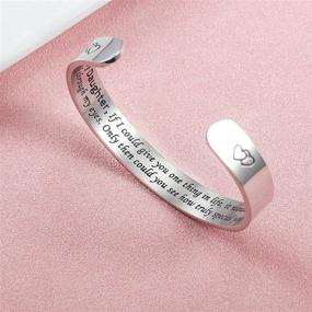 img 1 attached to 🎁 Personalized Engraved Quote Bracelets: Inspirational Christmas and Birthday Gifts for Women - Daughters, Moms, Sisters, and Best Friends