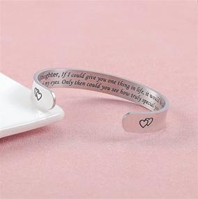 img 2 attached to 🎁 Personalized Engraved Quote Bracelets: Inspirational Christmas and Birthday Gifts for Women - Daughters, Moms, Sisters, and Best Friends