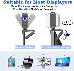 img 2 attached to 😊 SELFILA Webcam Style Mount Stands Video Light for Laptop/Computer with Remote Working, Zoom Calls, Zoom Lighting, Video Conference Lighting kit Clip On MacBook/iMac/iPad/Laptop/Tablet/Monitor for Enhanced SEO