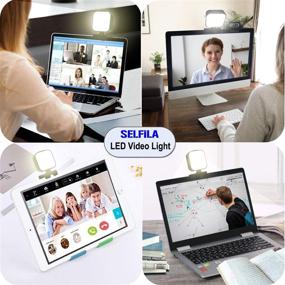 img 3 attached to 😊 SELFILA Webcam Style Mount Stands Video Light for Laptop/Computer with Remote Working, Zoom Calls, Zoom Lighting, Video Conference Lighting kit Clip On MacBook/iMac/iPad/Laptop/Tablet/Monitor for Enhanced SEO