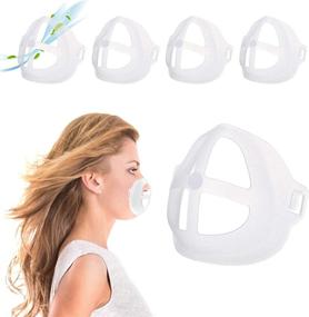 img 1 attached to 💄 3D Mask Bracket Enhancer - Lipstick Protection Stand - Face Mask Inner Support Frame - Homemade Bracket Holder Pad for Enhanced Comfort and Airflow - Nose and Mouth Protection