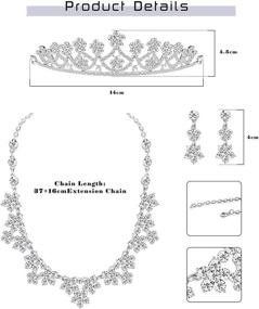 img 3 attached to Ubjuliwa Bridesmaids Rhinestone Necklace Accessories