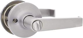 img 3 attached to 🔒 Satin Nickel Hook Lock Exterior Door Lever - Amazon Basics