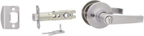 img 2 attached to 🔒 Satin Nickel Hook Lock Exterior Door Lever - Amazon Basics