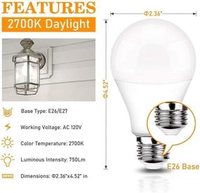 img 4 attached to 💡 Outdoor Security Light with 60 Watt Equivalent Activation