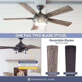 img 3 attached to Prominence Home 51484-01 Freyr Ceiling Fan, 52, Textured Black: Stylish and Efficient Cooling Solution for Any Room