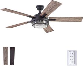 img 4 attached to Prominence Home 51484-01 Freyr Ceiling Fan, 52, Textured Black: Stylish and Efficient Cooling Solution for Any Room