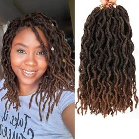 img 4 attached to 🧶 Причёски Крючком Faux Locs 12 дюймов - 6 пачек/лот Bo Faux Locs для кудрявых дредлоков; Синтетические Причёски Faux Locs для плетения с 20 корнями/пачка в оттенке T1B/30