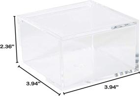 img 1 attached to 🎁 Hammont Clear Acrylic Boxes - 2 Pack: Small Lucite Boxes for Gifts, Weddings, Party Favors, and More!