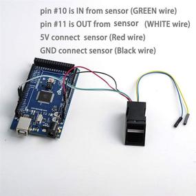 img 2 attached to 🔑 Модуль оптического считывателя отпечатков пальцев Geekstory для Arduino Mega2560 UNO R3: Разблокировка дверей с помощью красного света контроля доступа