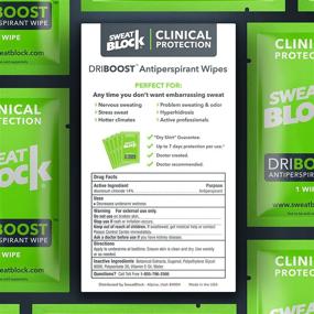 img 3 attached to 🆓 SweatBlock DRIBOOST Antiperspirant Wipes - Clinical Protection for Hyperhidrosis, Excessive Sweating, and Pit Stains - Up to 7 Days of Sweat Protection - 5 ct - Unisex