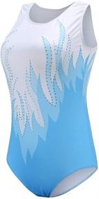 img 2 attached to 💎 Sleeveless Shiny Diamond Gymnastics Leotard - Gyratedream Ballet Dancewear Bodysuit for Adults