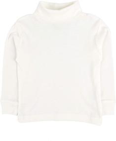 img 3 attached to Leveret Solid Turtleneck 100% Cotton: Off White, Size 2 Toddler – Cozy and Stylish!