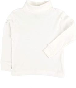 img 1 attached to Leveret Solid Turtleneck 100% Cotton: Off White, Size 2 Toddler – Cozy and Stylish!