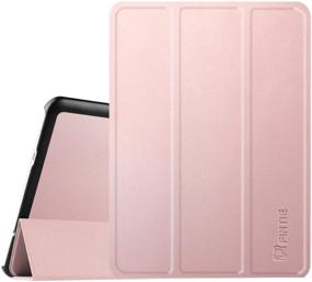 img 4 attached to 📱 Fintie Samsung Galaxy Tab S2 9.7 Slim Shell Case - Lightweight, Rose Gold Protective Stand Cover with Auto Sleep/Wake Feature