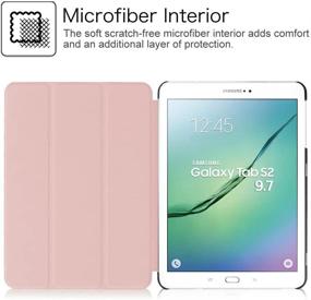 img 3 attached to 📱 Fintie Samsung Galaxy Tab S2 9.7 Slim Shell Case - Lightweight, Rose Gold Protective Stand Cover with Auto Sleep/Wake Feature