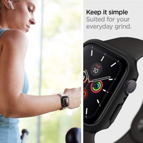 img 2 attached to Spigen Thin Fit Чехол для Apple Watch 44мм Серия 6/SE/5/4 - Черный