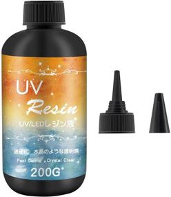 img 4 attached to ✨ 200g Clear UV Resin: Crystal Clear Hard Glue Solar Cure Adhesive for Jewelry, Crafts, Casting & Coating - Upgrade your UV Resin Experience!