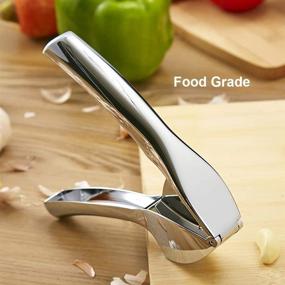 img 3 attached to Venoya Garlic Press Crusher and Mincer – Robust Construction, High-Quality Food Grade Material, Rust Resistant, Effortless Squeezing and Cleaning