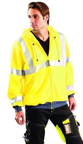 img 2 attached to 🧥 Stay Safe and Warm with OccuNomix 3X Hi-Viz Yellow FleecePolyester Sweatshirt