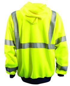 img 3 attached to 🧥 Stay Safe and Warm with OccuNomix 3X Hi-Viz Yellow FleecePolyester Sweatshirt